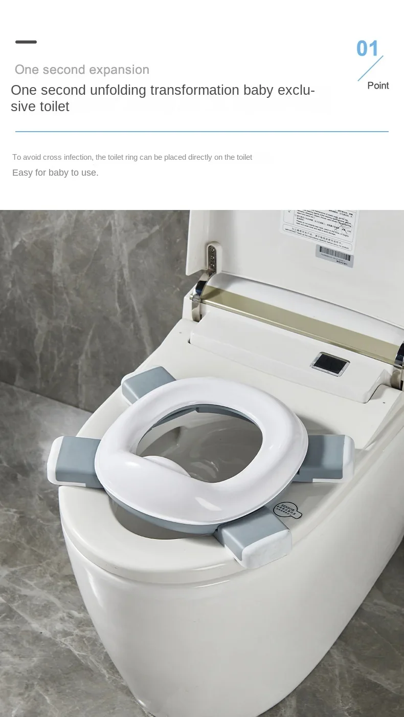 3 in 1 Travel Toilet Seat Foldable Children Potty with Bags Baby Pot Portable Silicone Baby Potty Training Toilet Seat for Kids