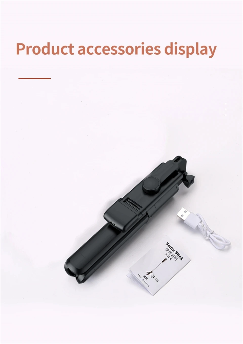 FANGTUOSI Phone Selfie Stick Tripod Bluetooth Remote Wireless Selfi Stick Phone Holder With Beauty LED Fill Light