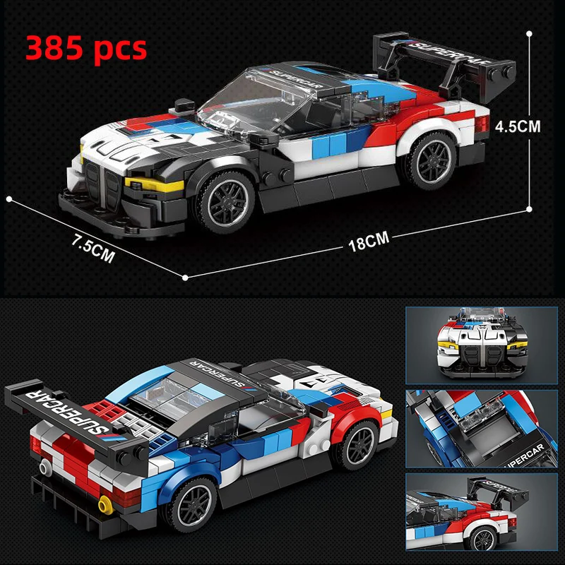 City Speed Sports Car Building Blocks Technique Car Carro Rennau Voiture Vehicle MOC Educational Construction Toys