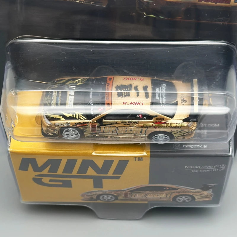 MINIGT 1:64 S15 Nissan Silvia Top Secret D1GP JDM Drifting Alloy Car Model 714