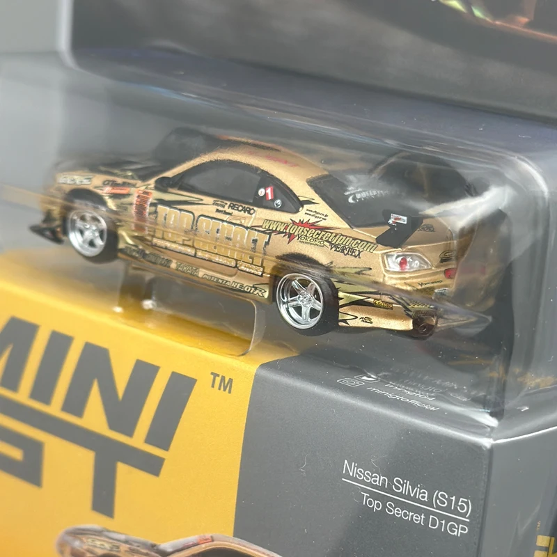 MINIGT 1:64 S15 Nissan Silvia Top Secret D1GP JDM Drifting Alloy Car Model 714