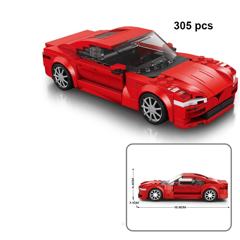 City Car Vehicle Speed  Racer Building Blocks Brick Racing Super Technique Car Moc Creative Garage Set Educational Toys