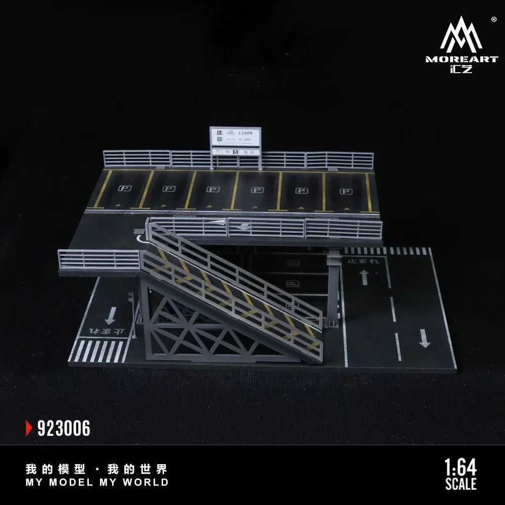 1/64 Scale Car Parking Lot Realistic Miniatures Garage Diorama Scenery Models Car Repair Shop Scene Display Car Garage Model Set