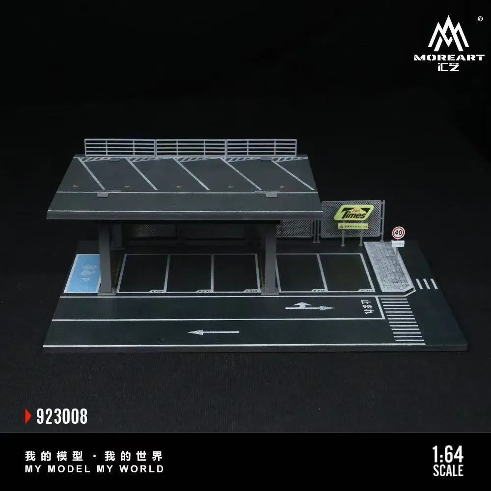 1/64 Scale Car Parking Lot Realistic Miniatures Garage Diorama Scenery Models Car Repair Shop Scene Display Car Garage Model Set