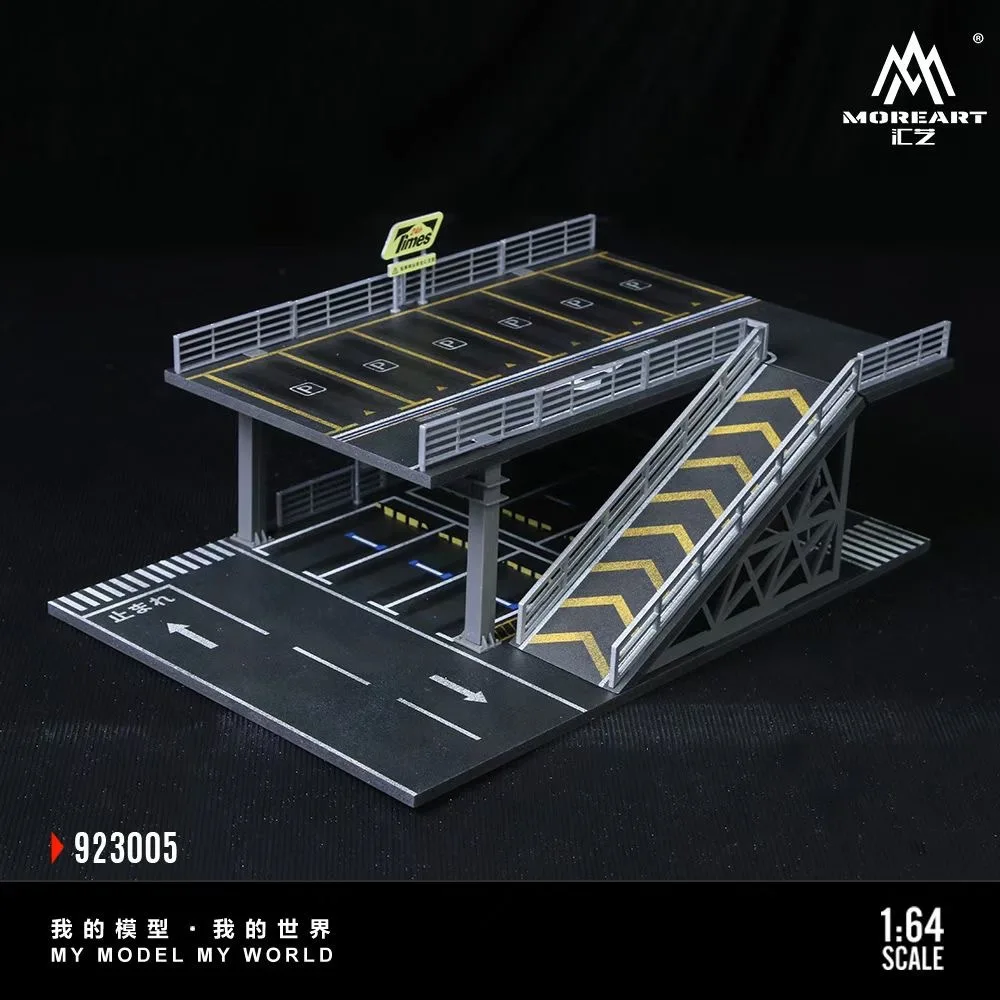 1/64 Scale Car Parking Lot Realistic Miniatures Garage Diorama Scenery Models Car Repair Shop Scene Display Car Garage Model Set