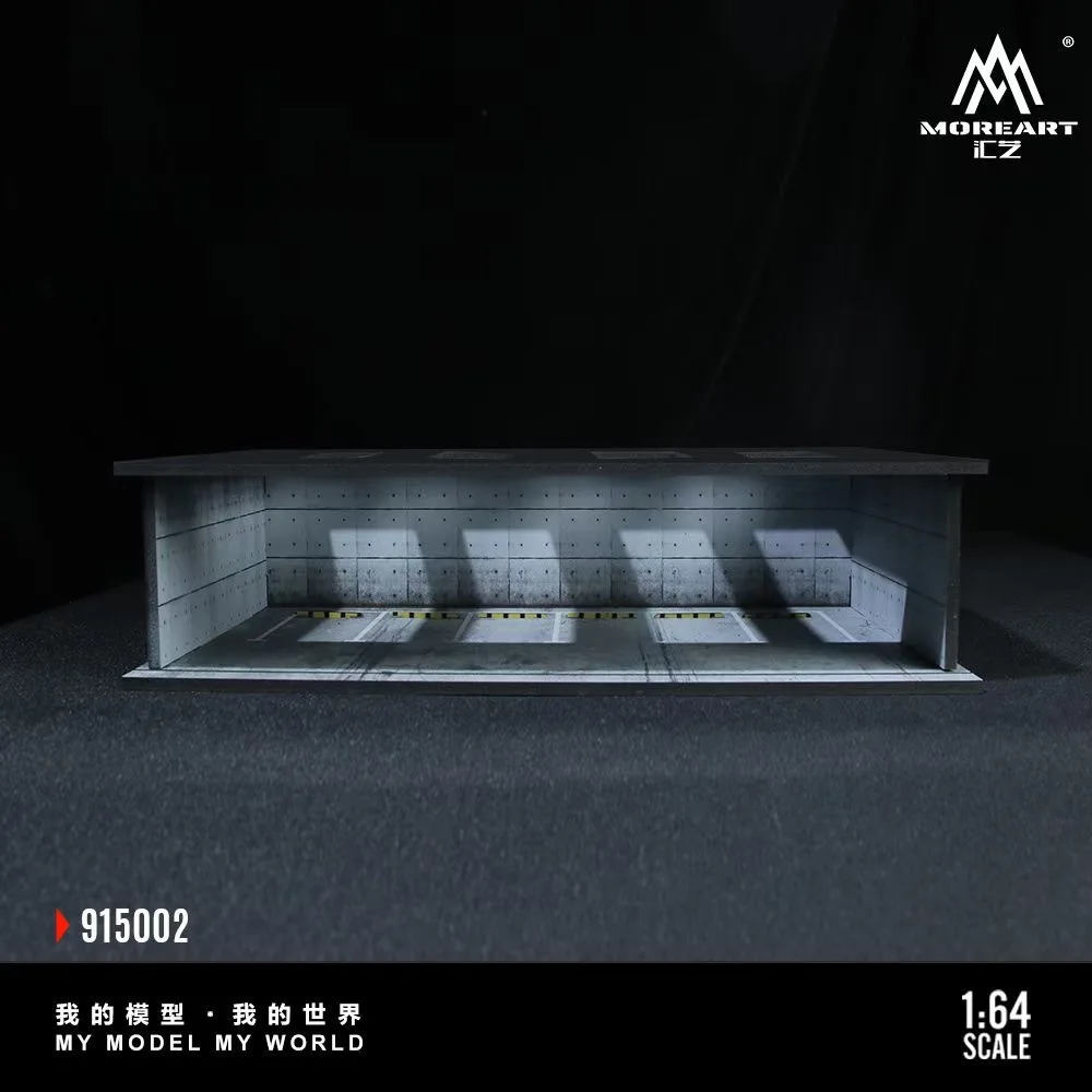 1/64 Scale Car Parking Lot Realistic Miniatures Garage Diorama Scenery Models Car Repair Shop Scene Display Car Garage Model Set