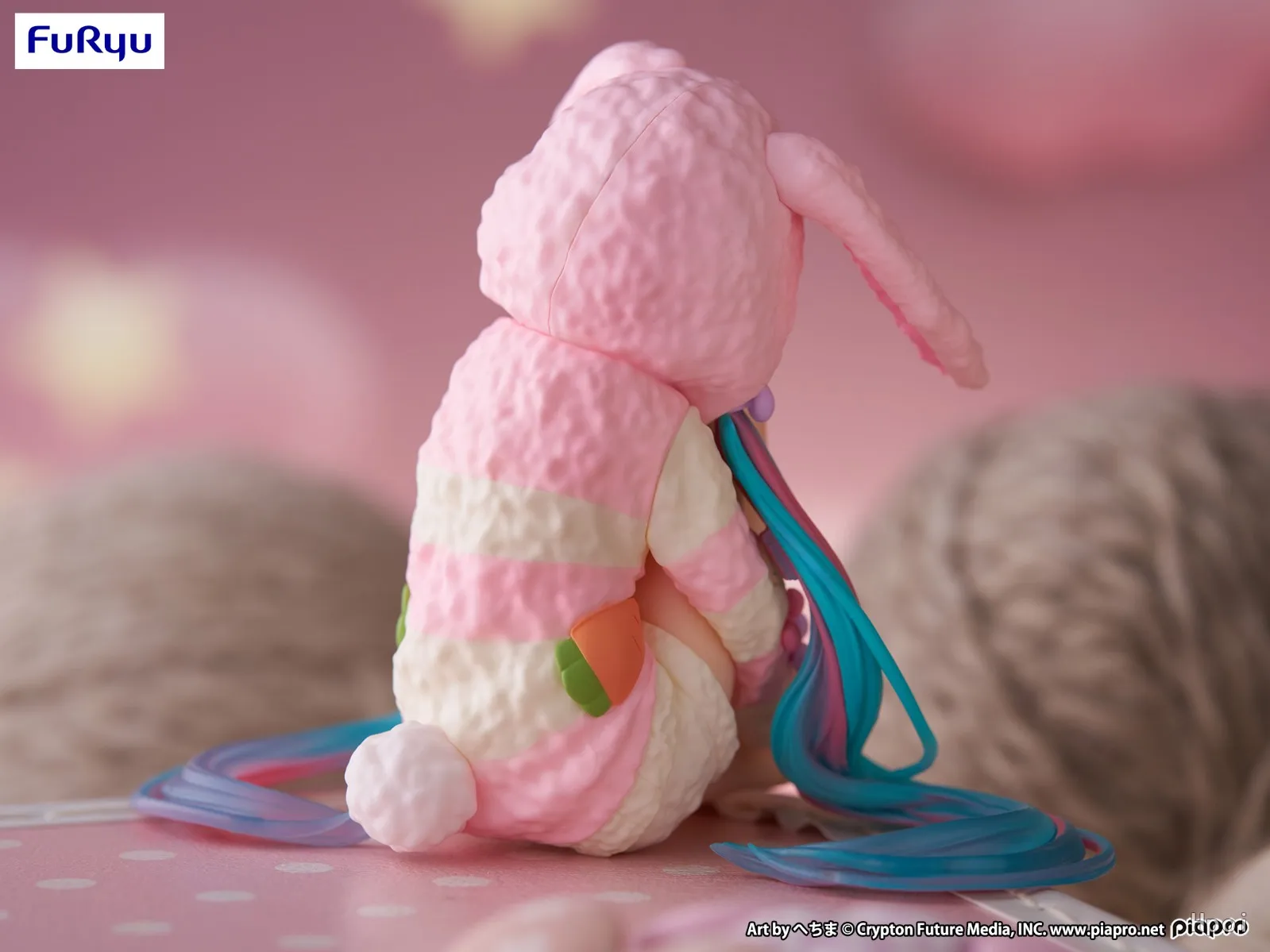 15CM Anime HATSUNE MIKU Figure Noodle Stopper Figure Rabbit Ear Pajamas Model Toy Doll Aciton Figure Collection Gift PVC