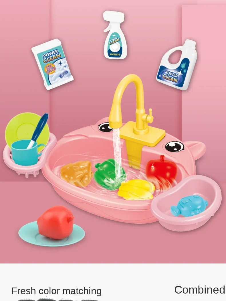 Play House Toys Pretend Play Children's Kitchen Wash Basin Sink Kids Kitchen Set Toy For Boys Girls Kids Gifts
