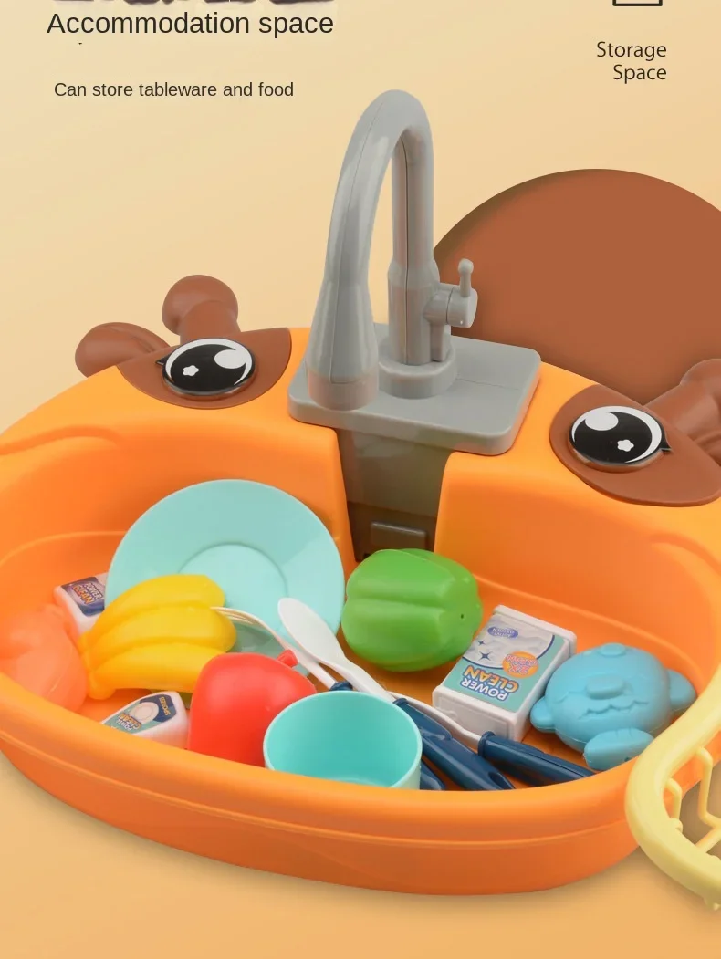 Play House Toys Pretend Play Children's Kitchen Wash Basin Sink Kids Kitchen Set Toy For Boys Girls Kids Gifts