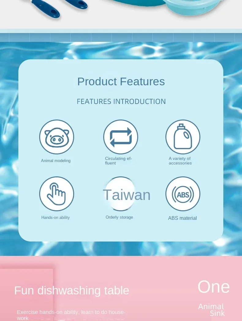 Play House Toys Pretend Play Children's Kitchen Wash Basin Sink Kids Kitchen Set Toy For Boys Girls Kids Gifts