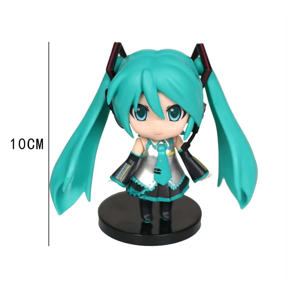 Hot Sold Hatsune Miku Figure Mini Character Ornaments Kawai Pink Green Hatsune Home Collection Desk Decoration Toy