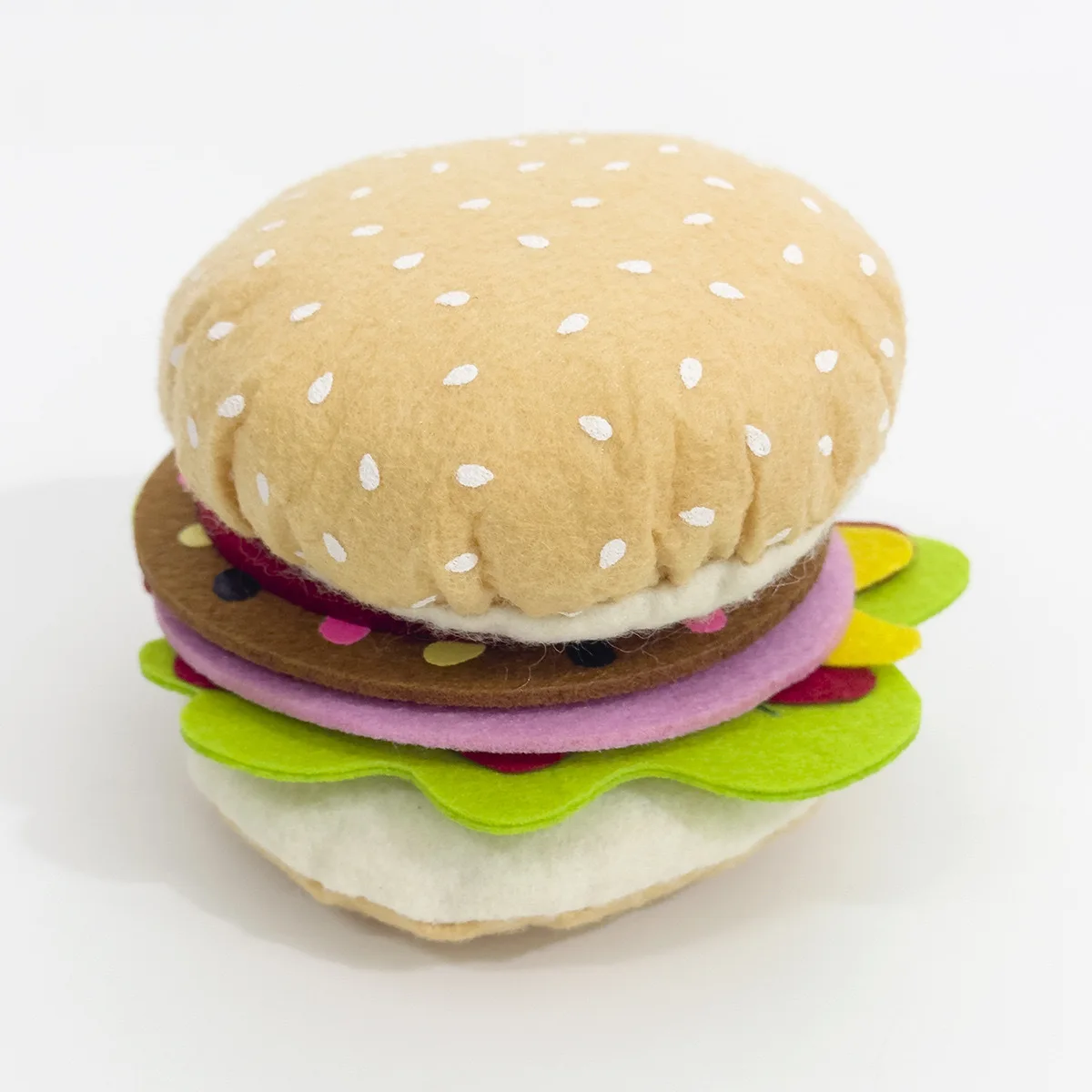 28PCS Felt Food Burger Sandwich Food Set Children Pretend Play Toys Food Sandwich Toys Children's Kitchen Role Playing Gifts