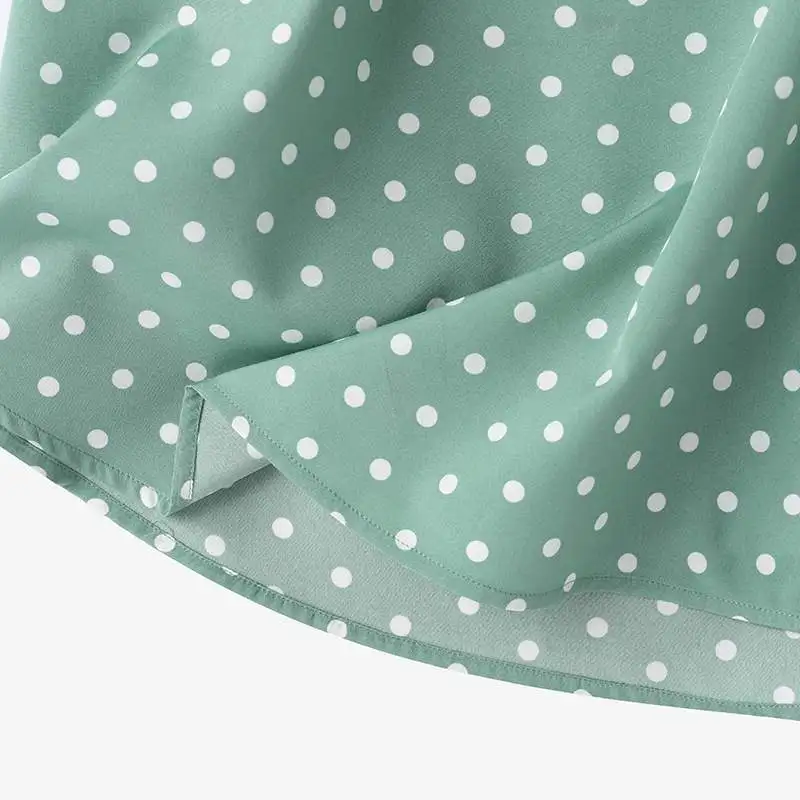 ZANZEA Woman Casual Polka Dots Printed Blouse Fashion Holiday Shirt Half Sleeve O-Neck Tunic Tops Elegant Party Chemise Oversize