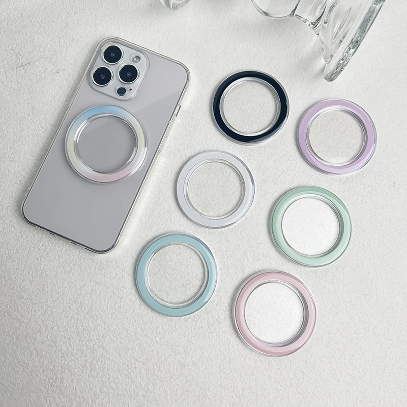 High Quality Round Mac Safe Magnetic Base Sticker for IPhone 15 14 13 12 11 Pro Max Magsafe Socket Pocket Grip Bracket