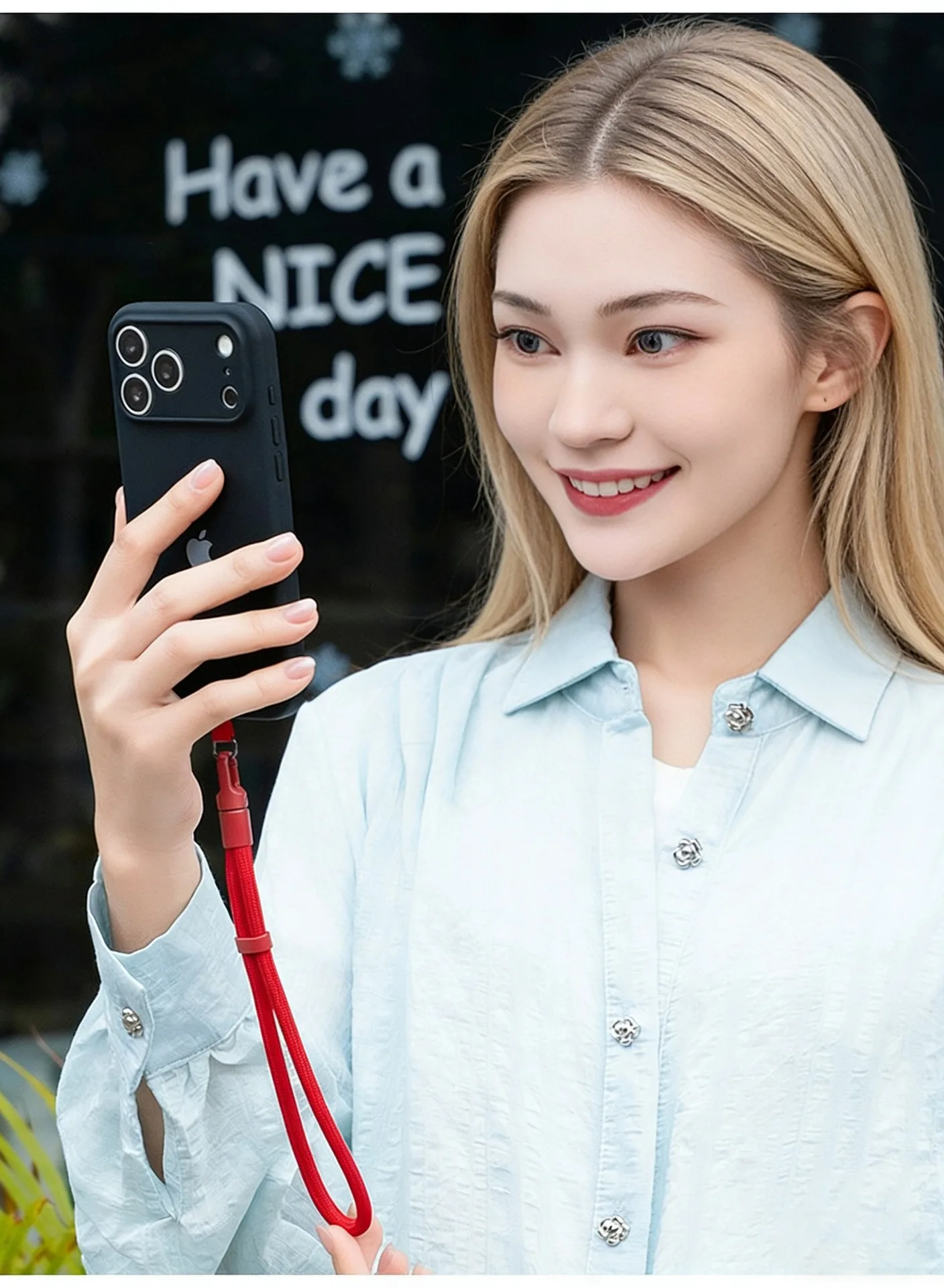 Adjustable Safety Anti-Lost Mobile Phone Lanyard Wrist Strap with Gasket Hanging Chain Durable Mobile Phone Case Accessory