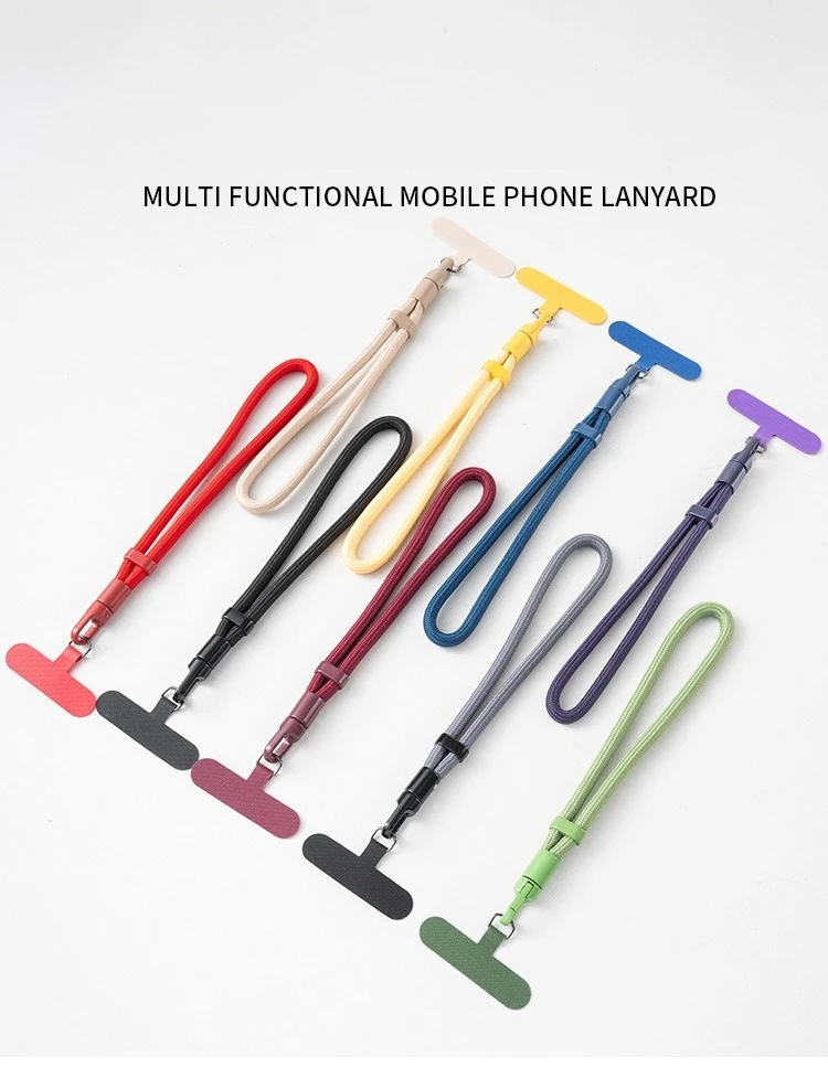 Adjustable Safety Anti-Lost Mobile Phone Lanyard Wrist Strap with Gasket Hanging Chain Durable Mobile Phone Case Accessory