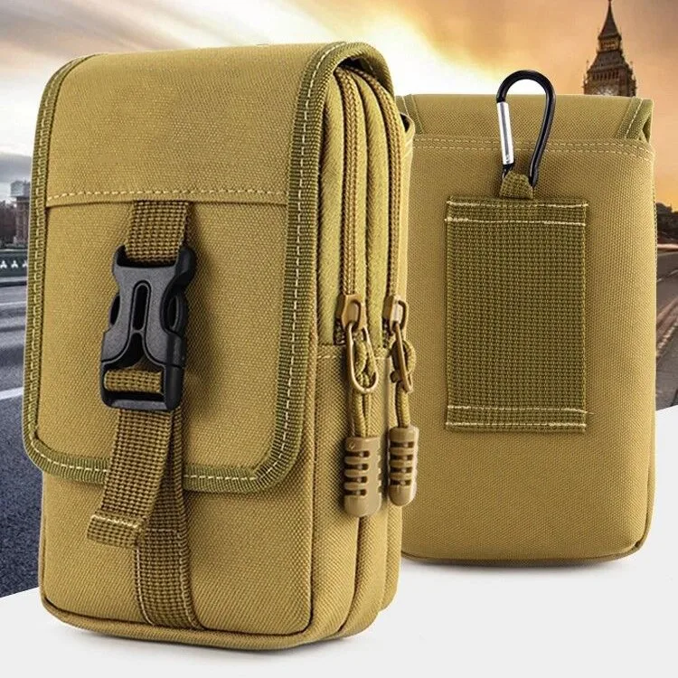Outdoor Waterproof Military Waist Pack Men Phone Pouch Camping Hunting Tactical Waist Bag Double Layer Men's Storage Bag