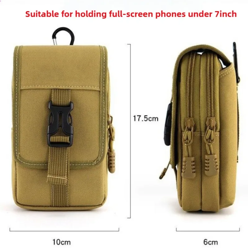 Outdoor Waterproof Military Waist Pack Men Phone Pouch Camping Hunting Tactical Waist Bag Double Layer Men's Storage Bag