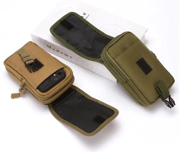 Outdoor Waterproof Military Waist Pack Men Phone Pouch Camping Hunting Tactical Waist Bag Double Layer Men's Storage Bag