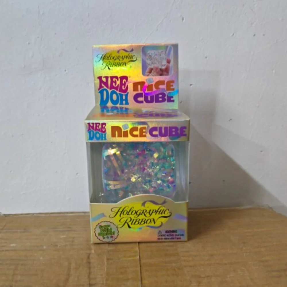 @Needoh Holographic Ribbon Squeeze Sensory Colorful Knead Stretch Anxiety Relief ADHD Fidget Leisure Adult Gift