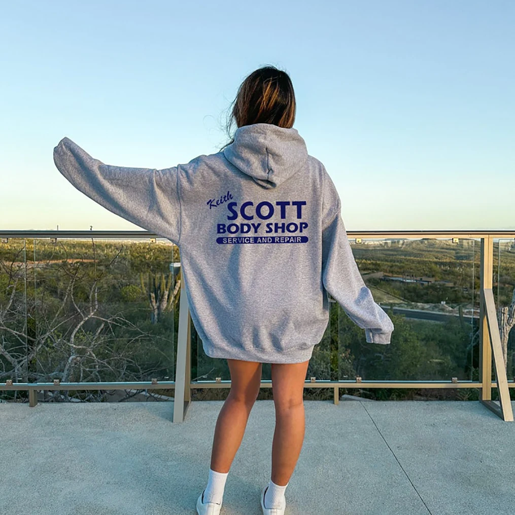 Keith Scott Body Shop Hoodie One Tree Hill Funny Women/men Harajuku Aesthetic Hoodies Autumn Winter Pullover Sweatshirt Vintage