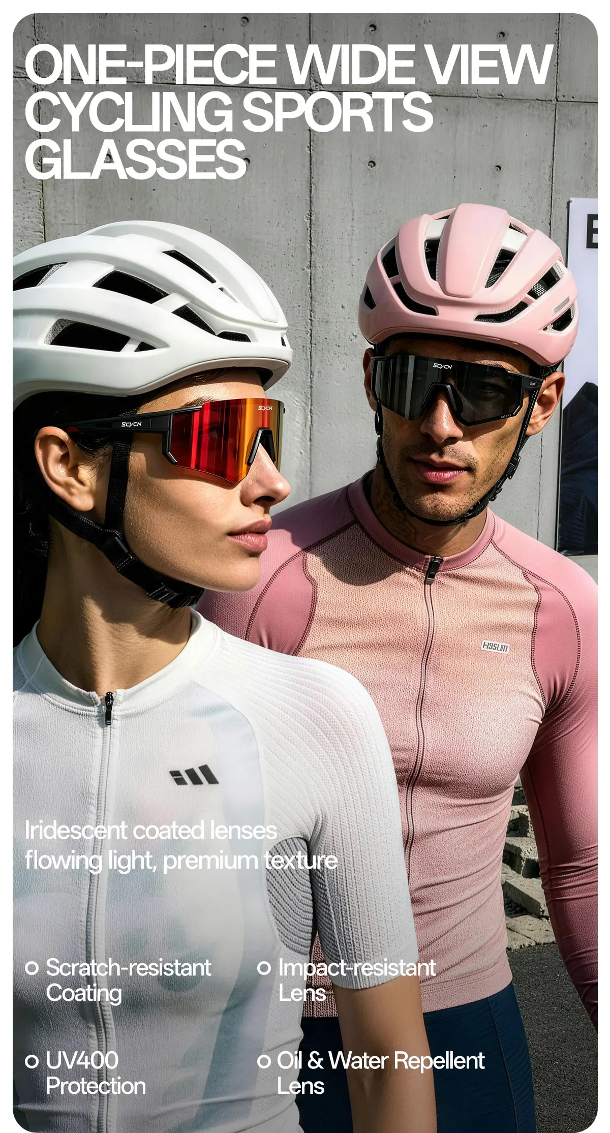 SCVCN New Outdoor Sport Cycling Sunglasses MTB Bike Cycling Hiking Eyewear Running Ultralight Men Women Pickleball UV400 Glasses