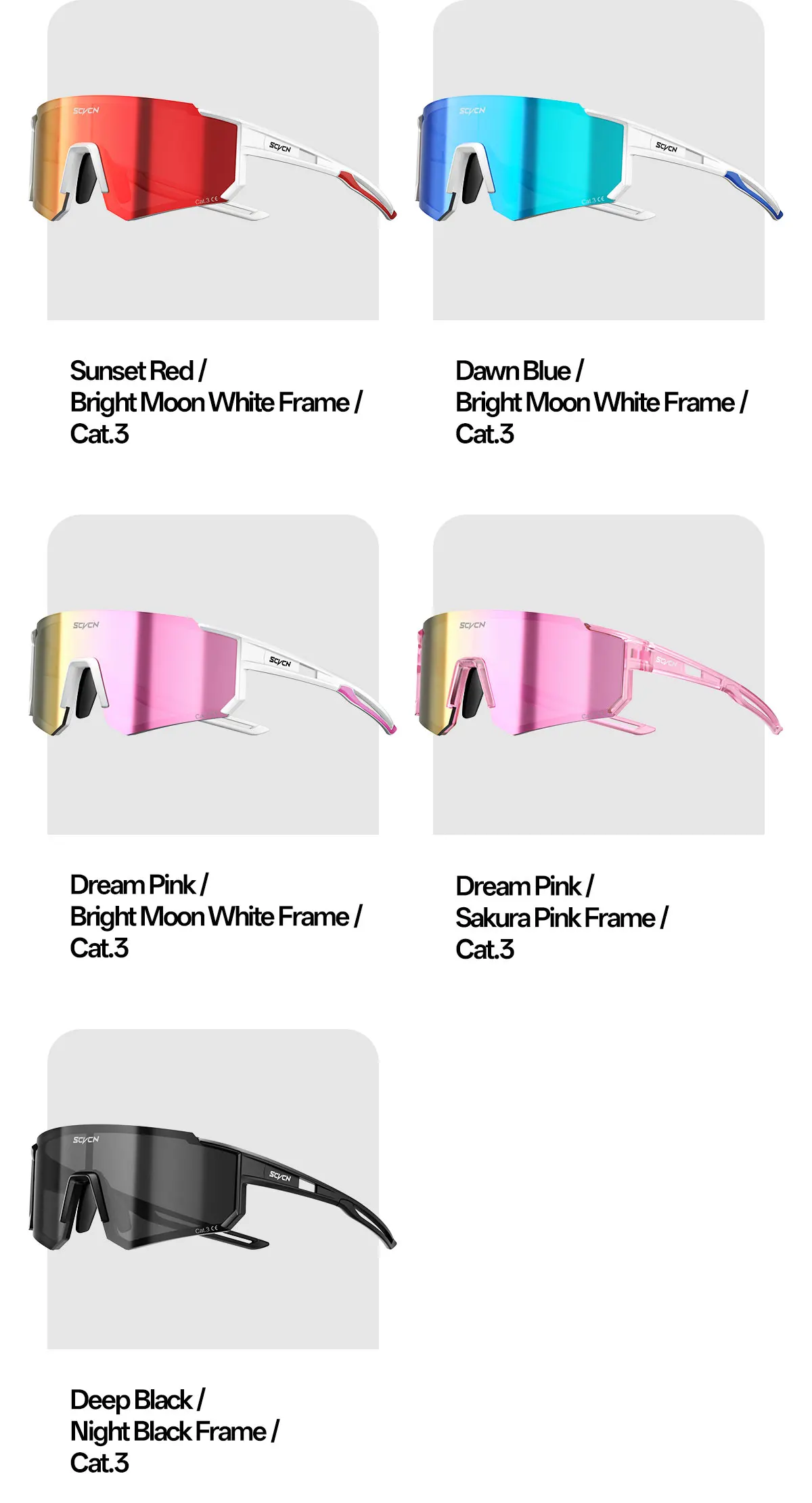 SCVCN New Outdoor Sport Cycling Sunglasses MTB Bike Cycling Hiking Eyewear Running Ultralight Men Women Pickleball UV400 Glasses