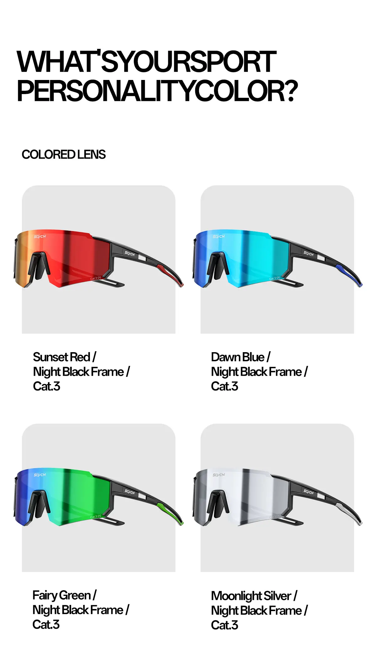 SCVCN New Outdoor Sport Cycling Sunglasses MTB Bike Cycling Hiking Eyewear Running Ultralight Men Women Pickleball UV400 Glasses