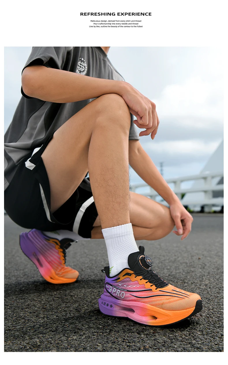Running Shoes Carbon Board Speciality Marathon Men Sports Breathable Lightweight Women's Comfortable Athletic Nonskid Sneakers