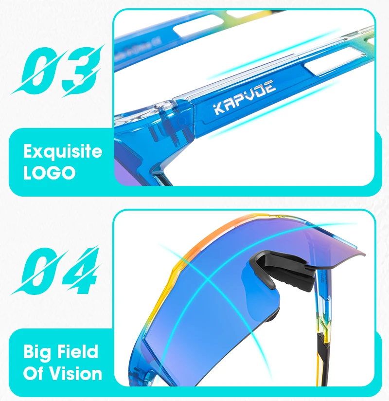 Kapvoe Photochromic Child Sunglasses UV400 Protection Sport Cycling Glasses Kids Boys Girls Fashion Bike Glasses Bicycle Eyewear