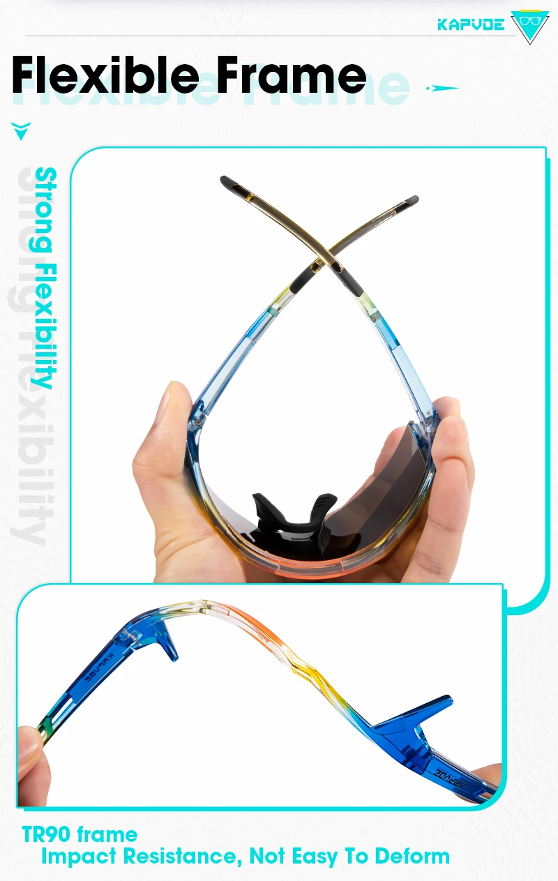 Kapvoe Photochromic Child Sunglasses UV400 Protection Sport Cycling Glasses Kids Boys Girls Fashion Bike Glasses Bicycle Eyewear