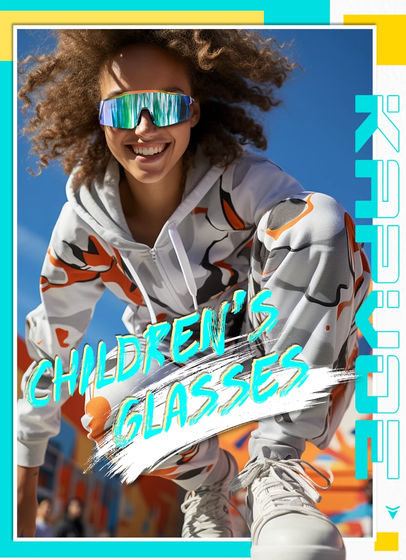 Kapvoe Photochromic Child Sunglasses UV400 Protection Sport Cycling Glasses Kids Boys Girls Fashion Bike Glasses Bicycle Eyewear