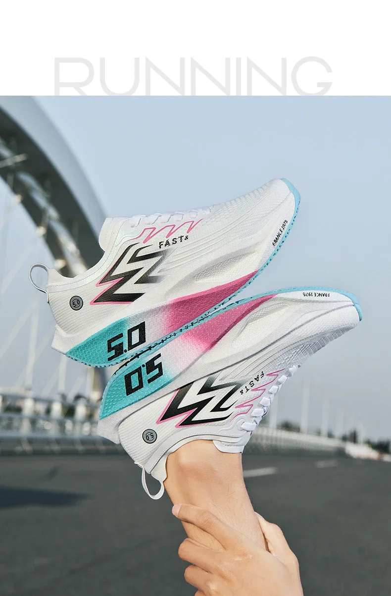 Men Women High Quality Light Running Shoes Cushion Training Shoes Lightweight Wear-Resistant Sneakers