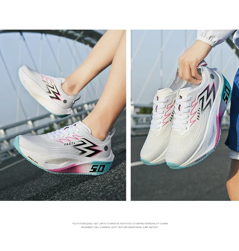 Men Women High Quality Light Running Shoes Cushion Training Shoes Lightweight Wear-Resistant Sneakers