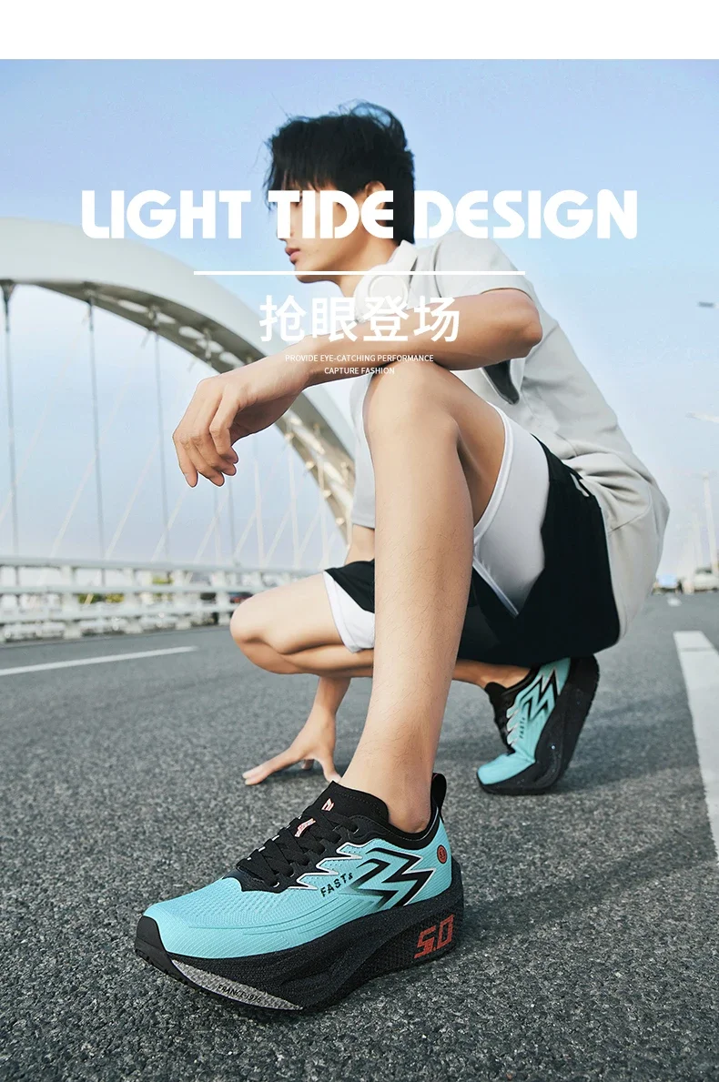 Men Women High Quality Light Running Shoes Cushion Training Shoes Lightweight Wear-Resistant Sneakers