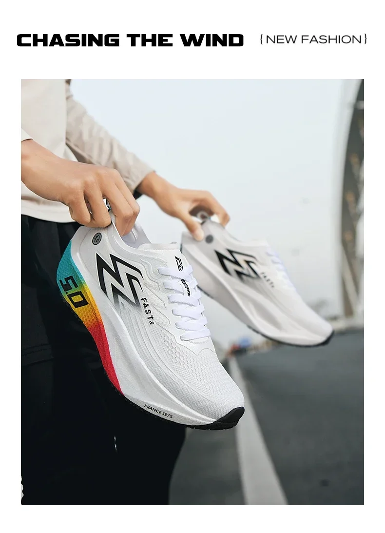 Men Women High Quality Light Running Shoes Cushion Training Shoes Lightweight Wear-Resistant Sneakers
