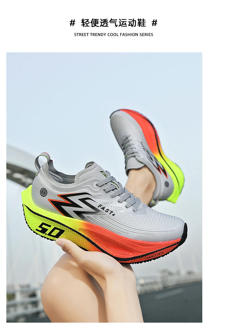 Men Women High Quality Light Running Shoes Cushion Training Shoes Lightweight Wear-Resistant Sneakers