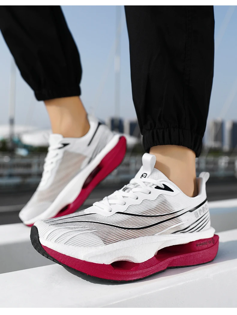 Men's Sports Shoes Carbon Plate Running Shoes Male Marathon Sneakers Racing Shock-absorbing Athletics Training Shoes for Women