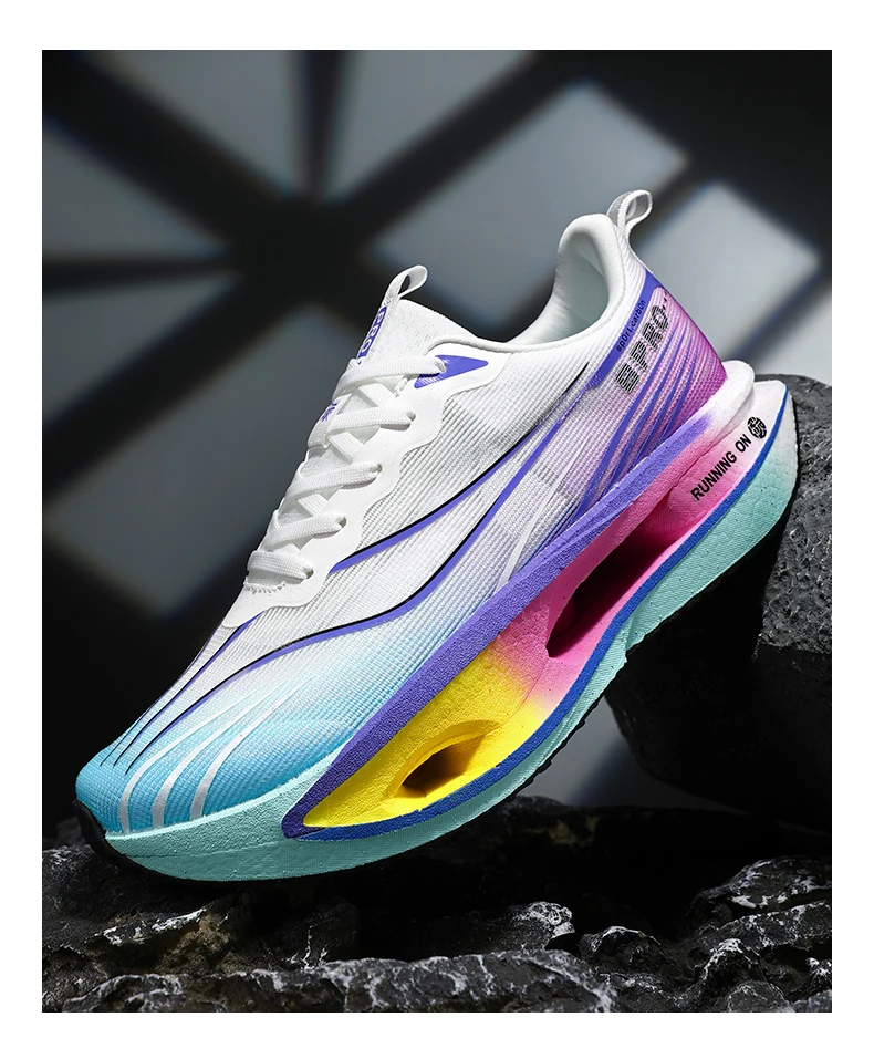 Men's Sports Shoes Carbon Plate Running Shoes Male Marathon Sneakers Racing Shock-absorbing Athletics Training Shoes for Women