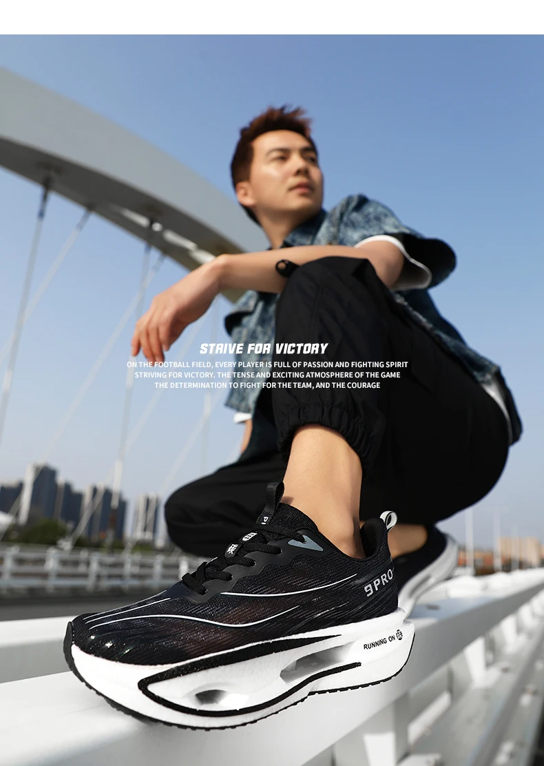 Men's Sports Shoes Carbon Plate Running Shoes Male Marathon Sneakers Racing Shock-absorbing Athletics Training Shoes for Women