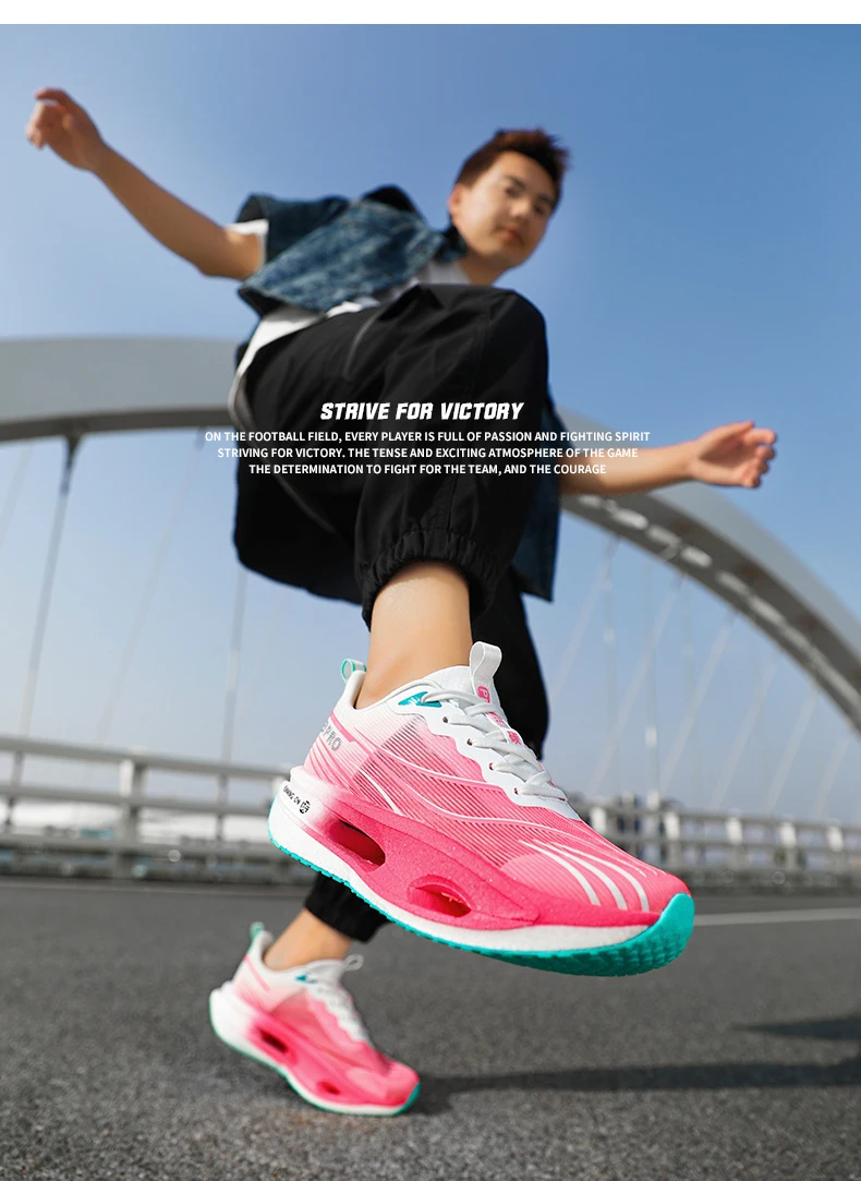 Men's Sports Shoes Carbon Plate Running Shoes Male Marathon Sneakers Racing Shock-absorbing Athletics Training Shoes for Women