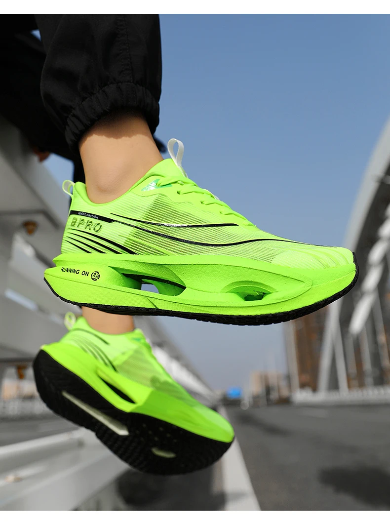 Men's Sports Shoes Carbon Plate Running Shoes Male Marathon Sneakers Racing Shock-absorbing Athletics Training Shoes for Women