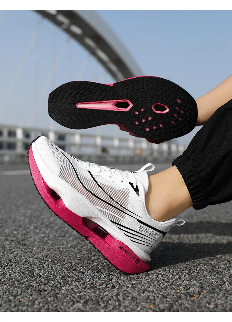 Men's Sports Shoes Carbon Plate Running Shoes Male Marathon Sneakers Racing Shock-absorbing Athletics Training Shoes for Women
