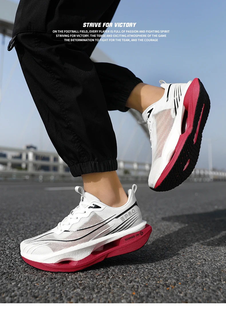 Men's Sports Shoes Carbon Plate Running Shoes Male Marathon Sneakers Racing Shock-absorbing Athletics Training Shoes for Women