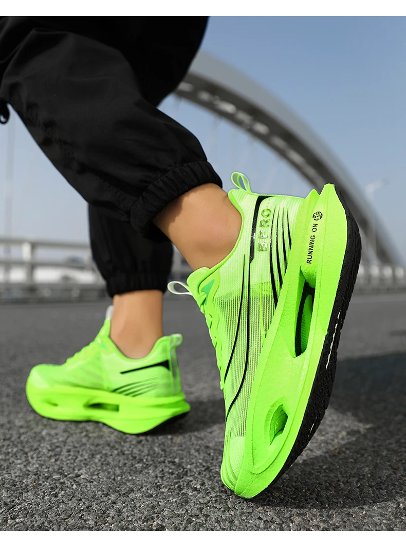 Men's Sports Shoes Carbon Plate Running Shoes Male Marathon Sneakers Racing Shock-absorbing Athletics Training Shoes for Women