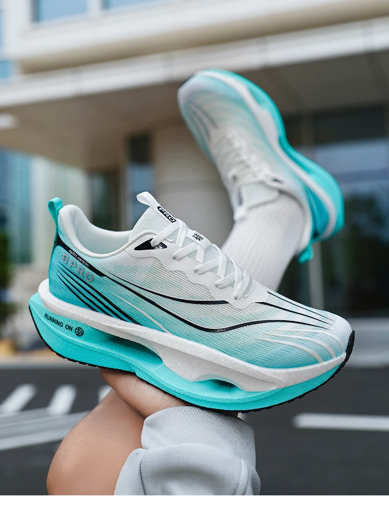 Men's Sports Shoes Carbon Plate Running Shoes Male Marathon Sneakers Racing Shock-absorbing Athletics Training Shoes for Women