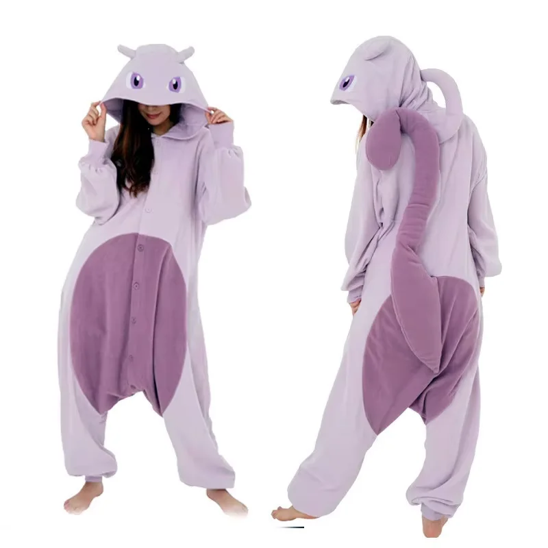 Greninja Kigurumi Onesie Mewtwo Snorlax Gengar Cosplay Halloween Costume Adult Anime Axolotl Eevee Cow Pajamas Pijama