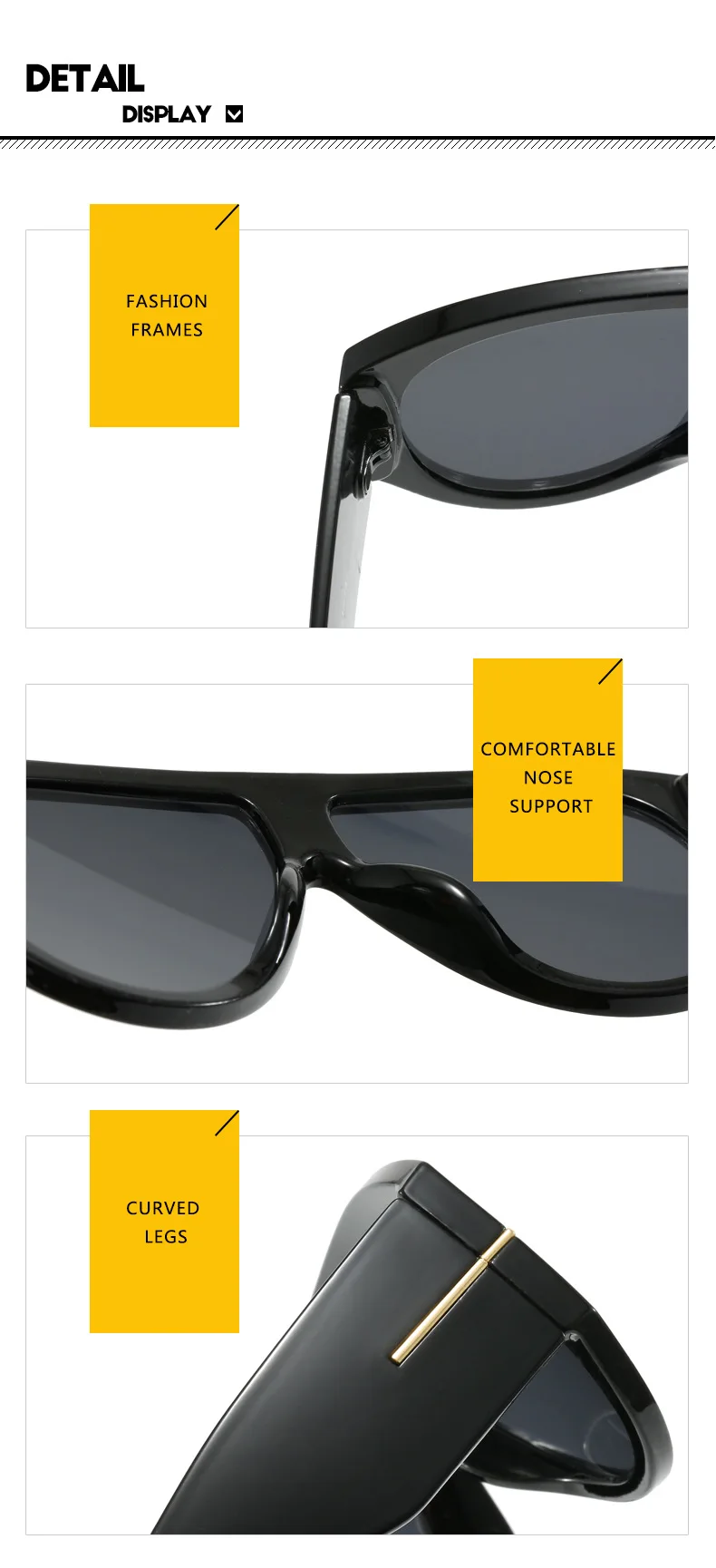 2026 Oversized Pilot Sunglasses for Women Men UV Protection Stylish Eyewear Thick Frame Unique Luxury Designer Sun Glasses Shade