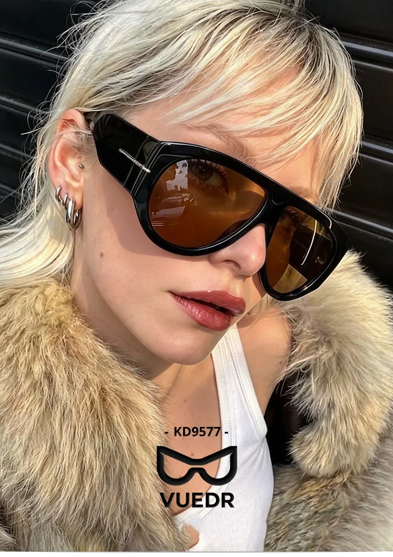 2026 Oversized Pilot Sunglasses for Women Men UV Protection Stylish Eyewear Thick Frame Unique Luxury Designer Sun Glasses Shade
