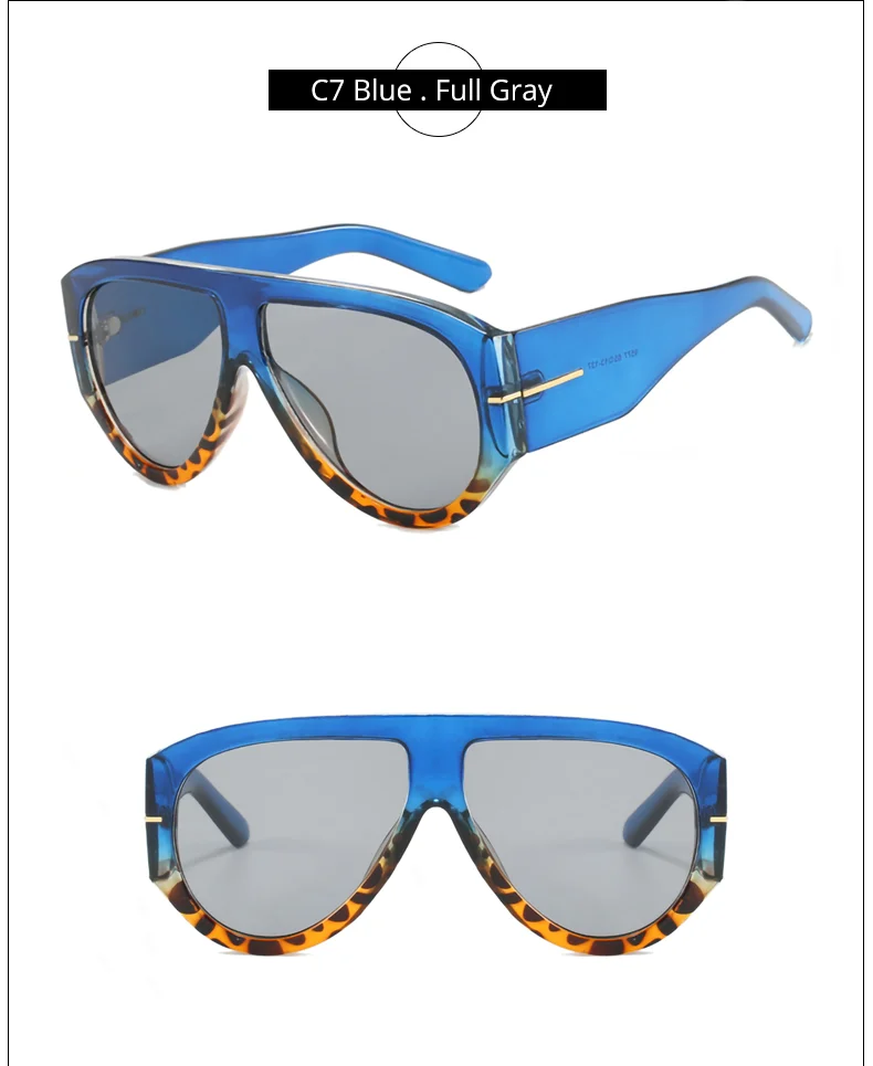 2026 Oversized Pilot Sunglasses for Women Men UV Protection Stylish Eyewear Thick Frame Unique Luxury Designer Sun Glasses Shade